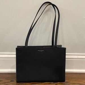 KATE SPADE Vintage Black Nylon Square Tote Shoulder Bag